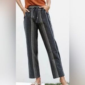 Anthropologie Essential Beach Pants High Rise Cotton Boho Aztec